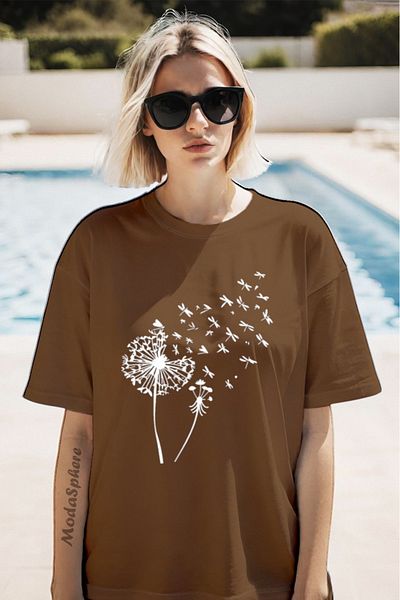 ModaSphere Unisex Oversize T-shirt Μπάλα Μπαταριών