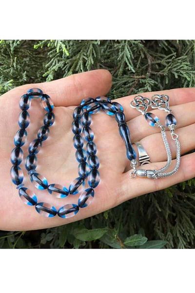 Midyat Gümüş Dünyası Men's Blue Vernier Powder Rosary MGD20202037
