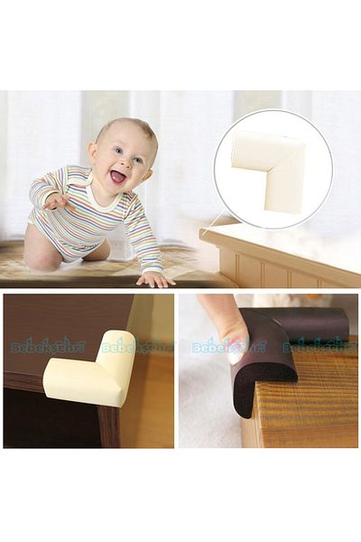Evokids Rubber Corner Protector 4Pcs (Cream)