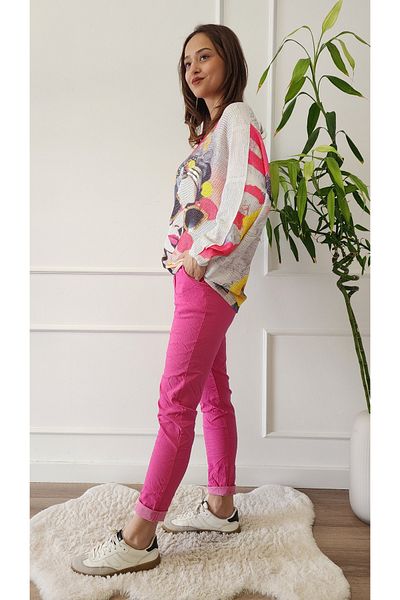 İthal Imported Belted Lycra Trousers