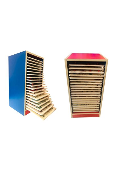 Laylay Toys Anaokulu Puzzle Dolabı Ve 20 Adet Ahşap Puzzle