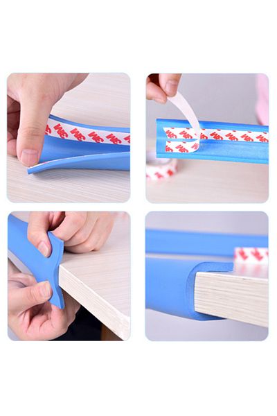 Evokids 3 Pieces U Type Rubber Edge Protector (6 Meters) - Cream