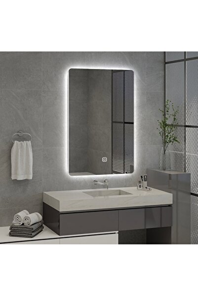 Taimi Wall Mirror 80x60cm-Elegant Design Mirror with 3-Light Levels,Makeup Mirror Dressing Room,Enterway