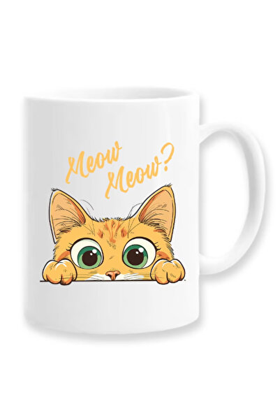OEM Cană albă personalizată „miau Miau?”, Inovatix®. 330 ml