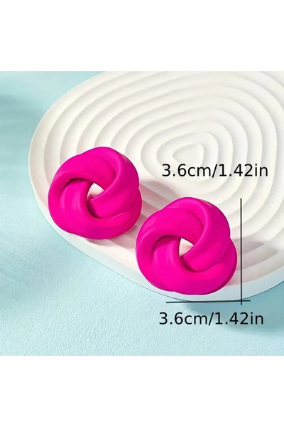byozanyılmaz Snail Pink Design Earrings