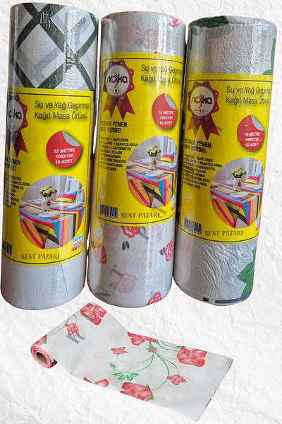 Kent Pazarı 60Pcs Disposable Table Cloth 100X150Cm Picnic Table Paper