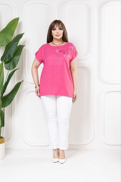 MODA Large Size Butterfly Lace Detailed Stylish Blouse Jb 18125478