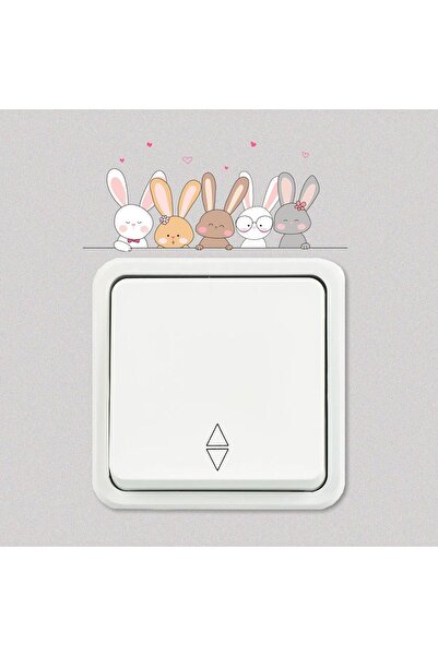 Viyens Çocuk Odası Tavşanlı Priz Sticker 9,5x4cm
