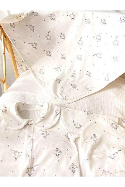 Zezig Balloons 4 Piece Hospital Discharge Set 100% Cotton