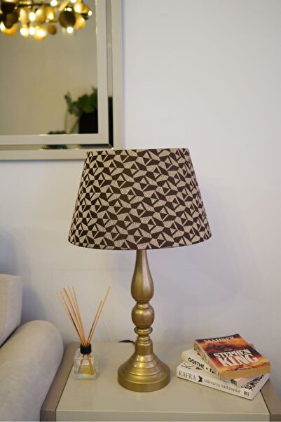 retro home design Eskitme Ayaklı Dokuma Kahve Şapkalı El Yapımı Abajur Masa L...