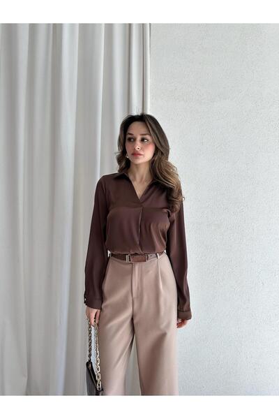 Mooi Butik Popper Shirt 6745 - Bitter Brown