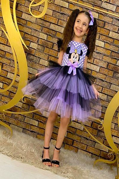 DeKuBaby Paiete Brodate Strat de Tulle Fusta Pufosă Prințesă Fată Copii Rochie de Seară-Parte-Costum de Zi de Naștere