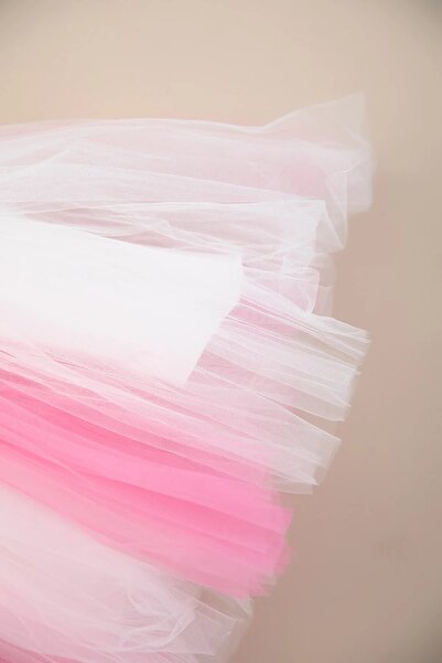 DeKuBaby Pul Payetli İşlemeli Kat Kat Tüllü Kabarık Etekli Prenses Kız Çocuk Abiye-Parti-Doğum Günü Kostümü