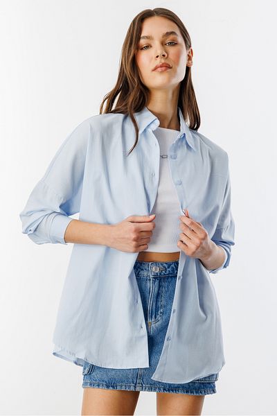 GENIUS STORE Cămașă de bază oversize pentru femei FEMEIE-BASIC-CHEMISE