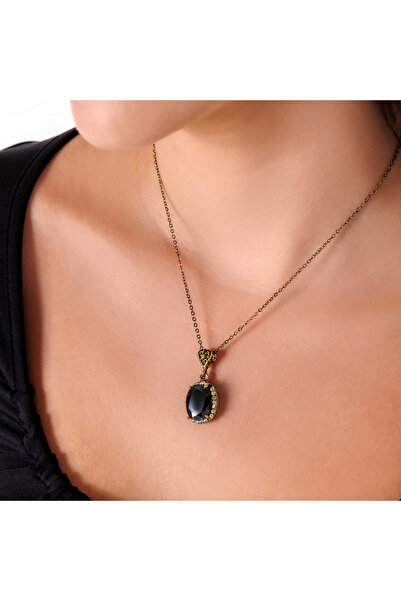 Atelier LEO Handmade Jewellery KÖSEM SULTAN SİYAH BAKIR EL YAPIMI ZİRKON TAŞL...