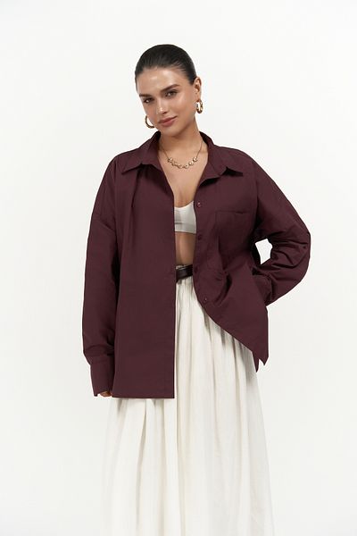 MAİ COLLECTİON Cămașă oversize roșie Claret Josie