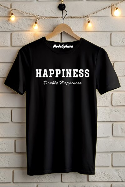 ModaSphere Μπλουζάκι με στάμπα Happiness Unisex Oversize