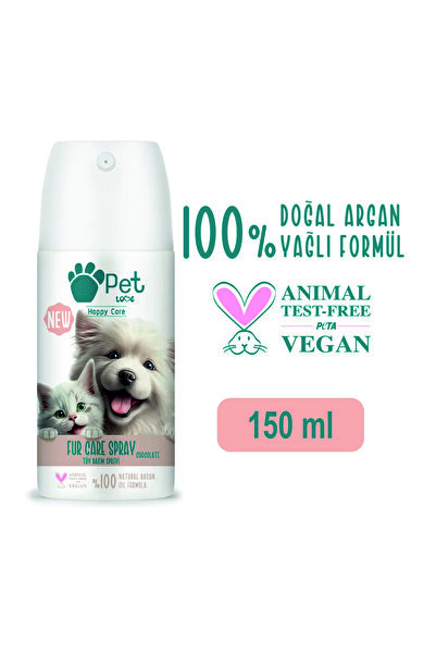 Pet Love Kediler Ve Köpekler Için Tüy Bakım Spreyi Çikolata 150 ml 100% Doğal Argan Yağlı