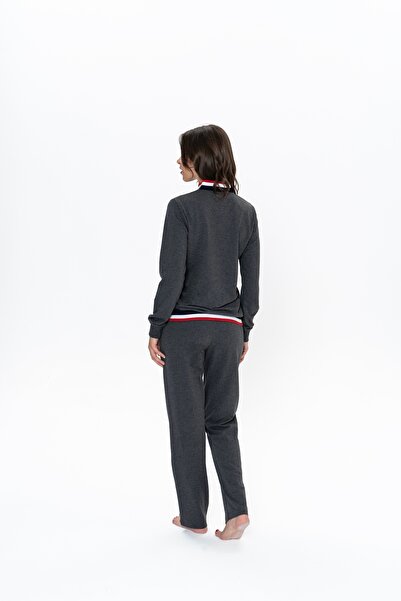 U.S. Polo Assn. U.S. Polo Assn. Kadın Antrasit Mlnj. Çeyizlik Yarım Patlı Pijama Takımı - SELKR20W11S2O