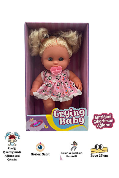 hediyecik Oyuncak Emzikli Ağlayan Crying Bebek 25 Cm