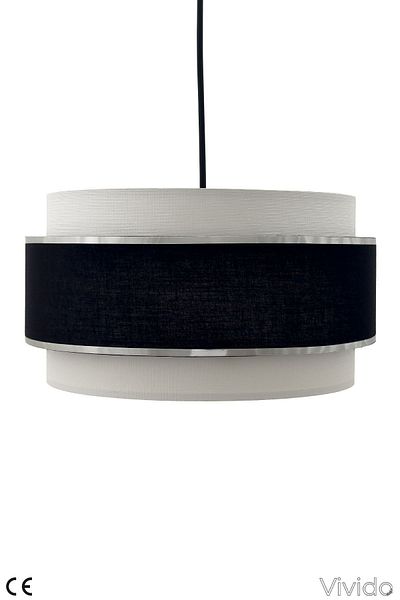 Vivido Abajur Dopia Chandelier Black Fabric