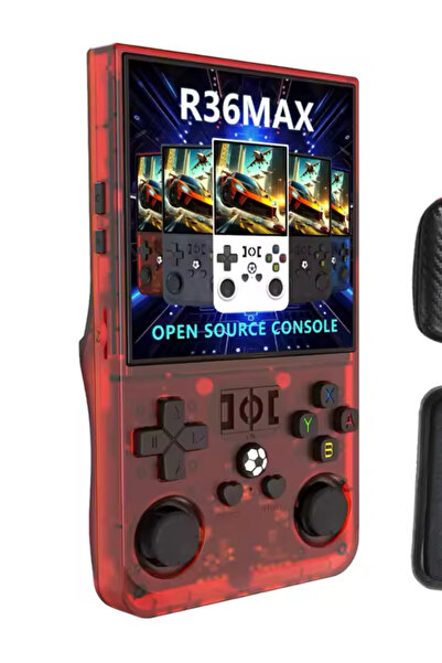 Voground R36max El Retro Oyun Konsolu 4 Inç HD Büyük Ekran Taşınabilir Cep Vi...