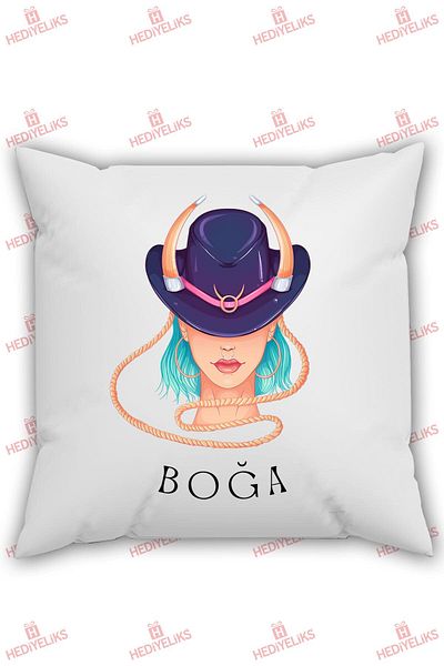 HEDİYELİKS Zodiac Themed Taurus Gift Pillow