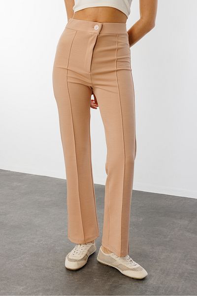 GENIUS STORE Women's High Waist Flared Leg Palazzo Trousers Pantolon-003