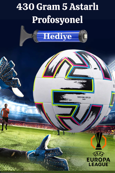 Janva Uefa Şampiyonlar Ligi Özel Tasarım Futbol Topu 420 gram Lazer Kesim Maç...