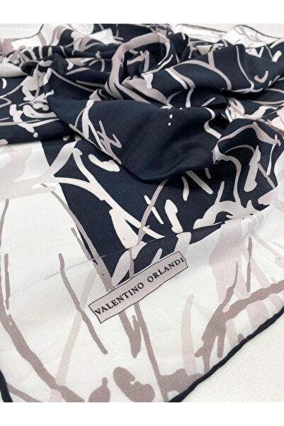 Valentino Orlandi Віскозний шарф - Лінійний квітковий візерунок - 51355-09