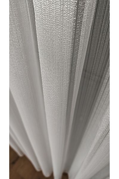 Yuka Vertical Stripe Canadian Tulle Curtain - Shiny Skirt 1/3 Dense Pleats Does Not Wrinkle Ironing Not Needed