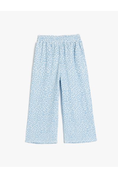 Koton Pantaloni cu talie elastică cu model de flori de sezon nou