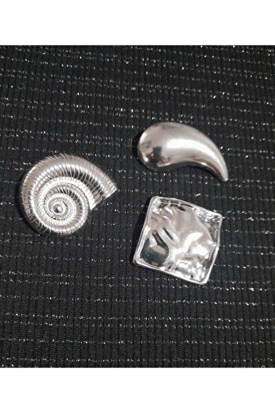 İMREN AKSESUAR Set de nasturi de culoare argintie (palton, jachetă, vestă, rochie) 3 monede