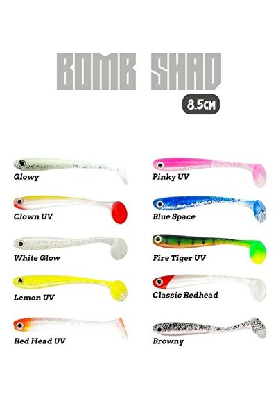 Fujin Bomb Shad 3 Ad. 85mm 2.45 Gr. Silikon Balık