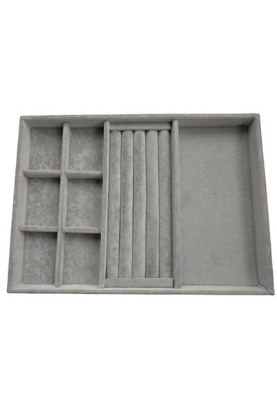 Aydın Decor Local Suede Gray Ring-earring-bracelet-necklace Jewelry Box (AYDINDECOR)