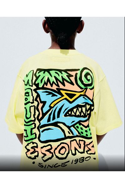 Lolliboomkids Boy's Green Blue Color Back Print Detailed Tshirt - Shorts 2-Piece Bottom Top Set