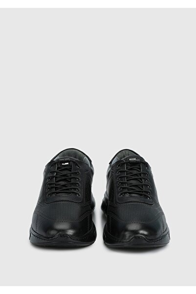 Provoq Siyah Deri Erkek Sneaker