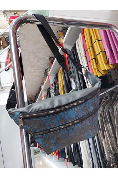 ELİTELEDER Hakiki deri bel ve omuz çantası