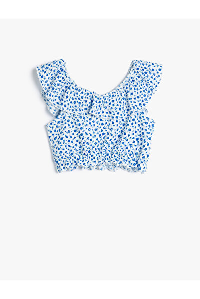 Koton Girl's White Crop Blouse