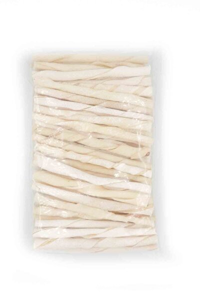 Eva & Wall-e Beyaz Burgu Diş Temizleyici Köpek Kemiği | Kolajen Destekli Doğal Ödül Çubuğu – 50 Adet, 250-300g