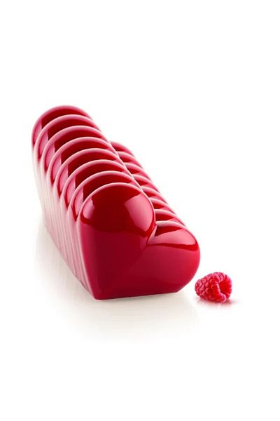 silikomart 3D heart silicone mold, Buche Coeur, 248x88x80h mm