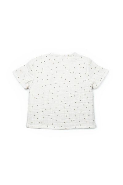 Magu Baby Boy Muslin Ecru T-Shirt and Shorts Set