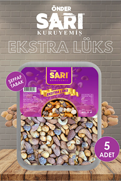 Ekstra Lüks Karışık Kuruyemiş 110 gr X 5 Adet Şeffaf Tabak