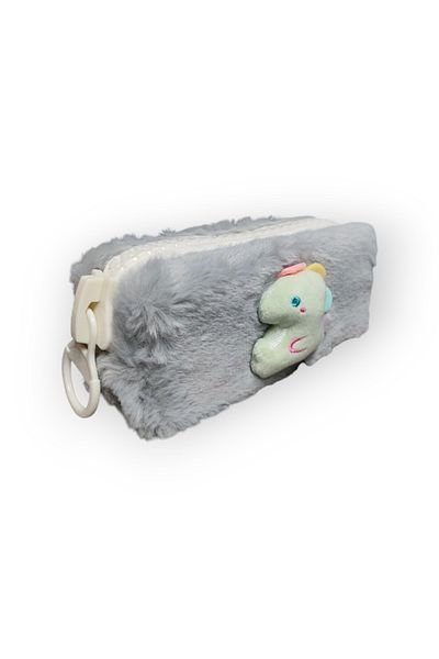 akkuş Plush dino big zipper pencil case pencil case-makeup bag mns-kk04