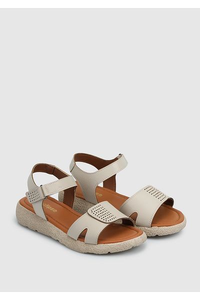 Eclipse Beige Women's Flat Sandals