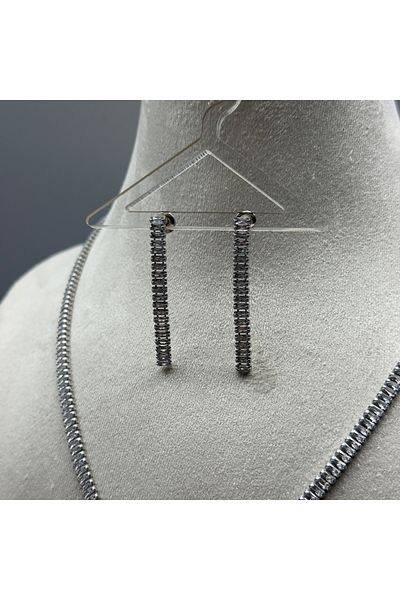 HADRA ACCESSORİES Zircon Evening Dress Necklace Earrings Bracelet Set Bridal Jewelry Set Engagement Set Party Invitation Set