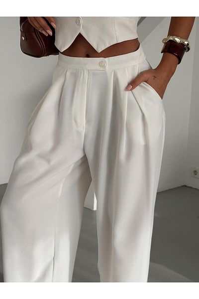 mydukkan.co Pleated Wide Leg Trousers