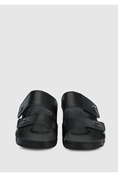 Eclipse Γυναικείες Παντόφλες - Μαύρο Δερμάτινο