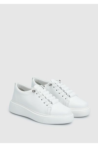 Provoq Tenis de damă din piele albă