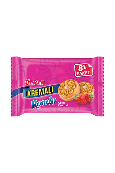 Ülker Creamy Rondo Strawberry 8 Pcs 488 Gr X 3 Pieces